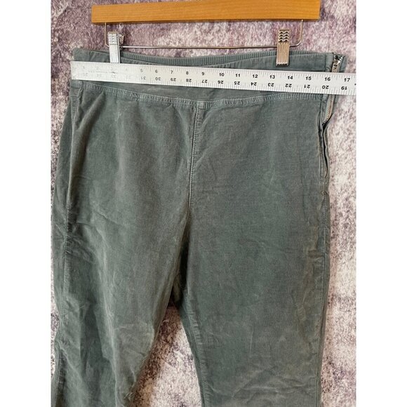 FREE PEOPLE Jeans Pants Womens L Blue In My Feelings Velvet Bootcut Zipper Boho - Picture 5 of 13